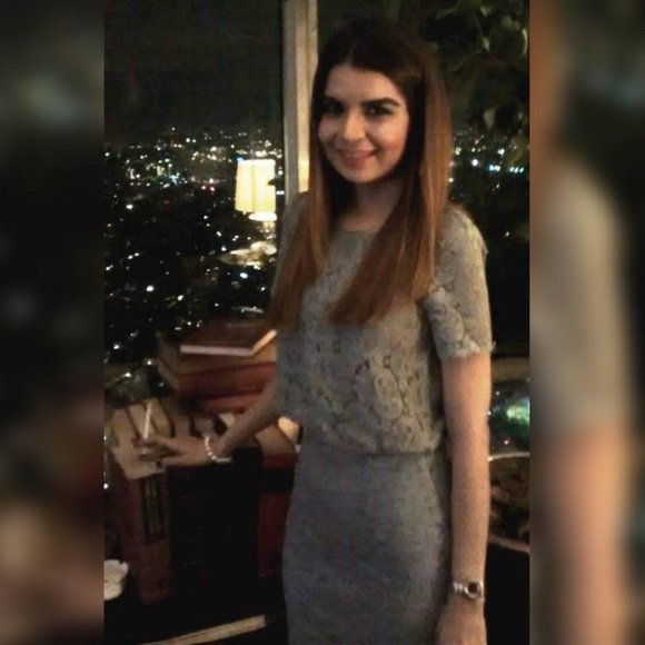 Zara Lace Sky Blue Top & Skirt Set - Picture 2 of 2